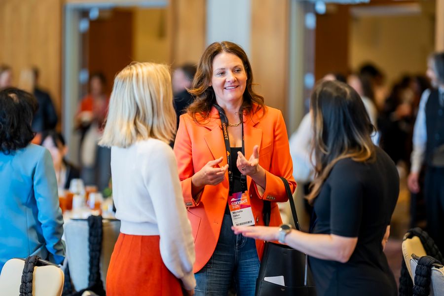 Attendees networking at the Hub during Cloudflare Connect 2025